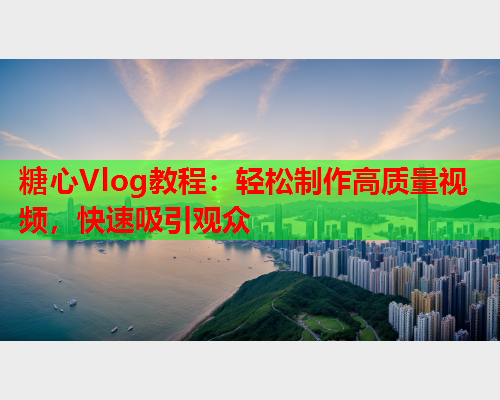糖心Vlog教程：轻松制作高质量视频，快速吸引观众  第1张